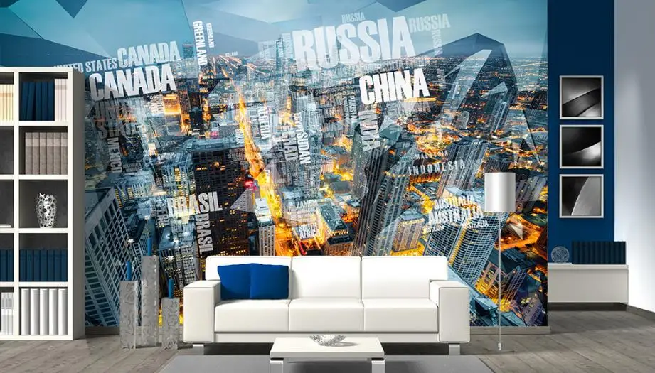 

2019 фоновые 3D-обои с городскими пейзажами для гостиной, спальни