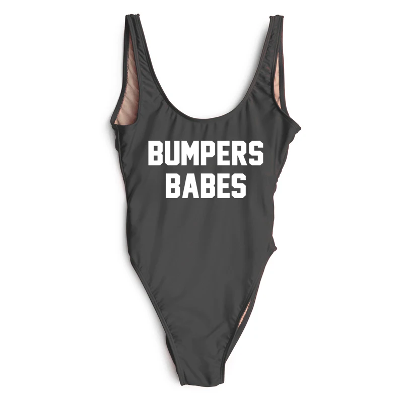 2020 Hot BUMPERS BABES Women's Swimsuits One Piece Bathing Suit Plus Size Customized Printing Sexy Bodysuit Dropshipping | Спорт и