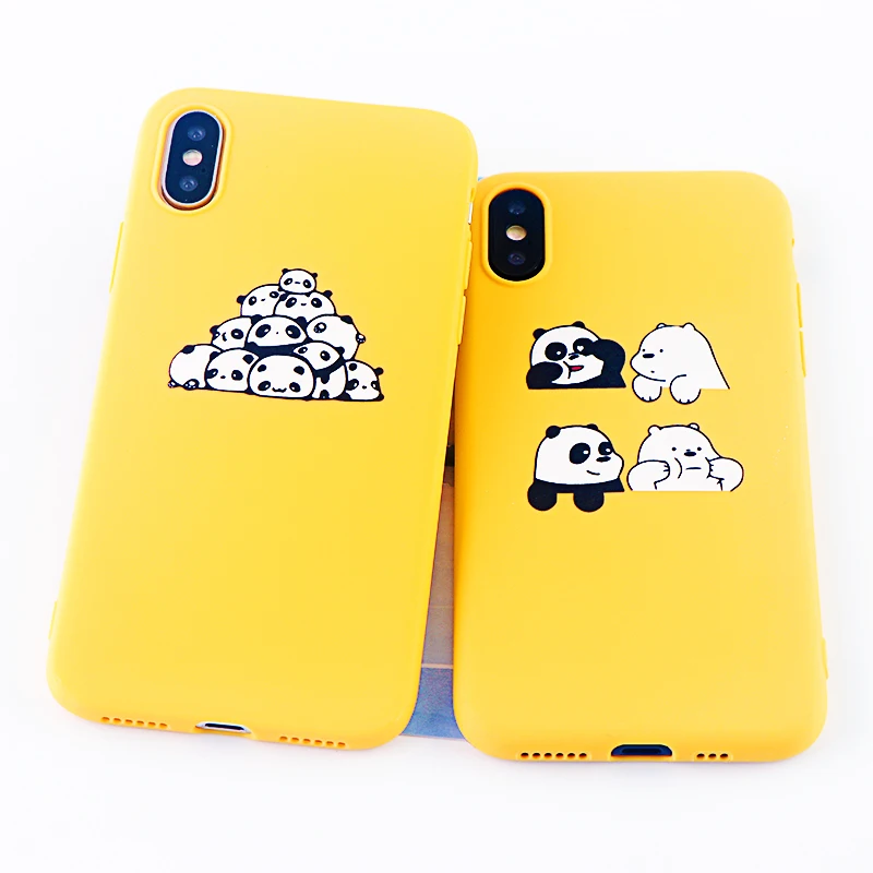 Чехлы для телефонов с пандой IPhone 11 Pro X XS MAX XR 6s 7 8 Plus мобильный чехол Модный мягкий