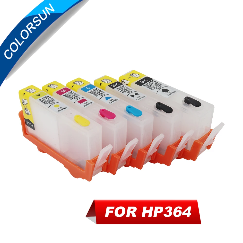Чернильный картридж Colorsun для HP 364 5 шт. XL 5520 5524 6510 6520 7510 B109 B110 B209 B210 C309 C310 с чипом ARC|ink