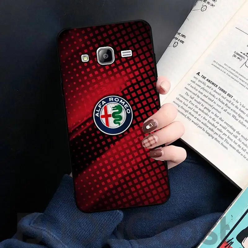 

sports car Alfa Romeo logo Phone Case Cover for Samsung J6 J7 J2 J5 prime J4 J7 J8 2016 2017 2018 DUO core neo M20
