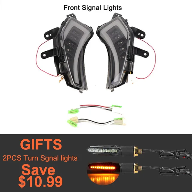 Front signal lights Для TMAX 530 светильник светодиодный сигнальный светильник для YAMAHA T-Max T Max Tmax 530 TMax530 2012 2013 задний тормозной фонарь - Цвет: Front signal lights