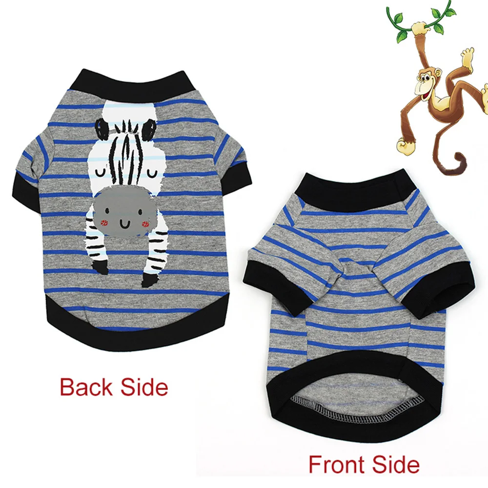 Футболка с мультяшной собачкой для собаки весенняя и осенняя хлопковая дышащая
