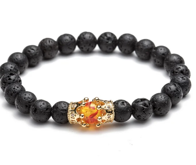 Желтый 8 мм чешские Многоцветный агатовыми бусами чакра рейки Будда Йога браслет