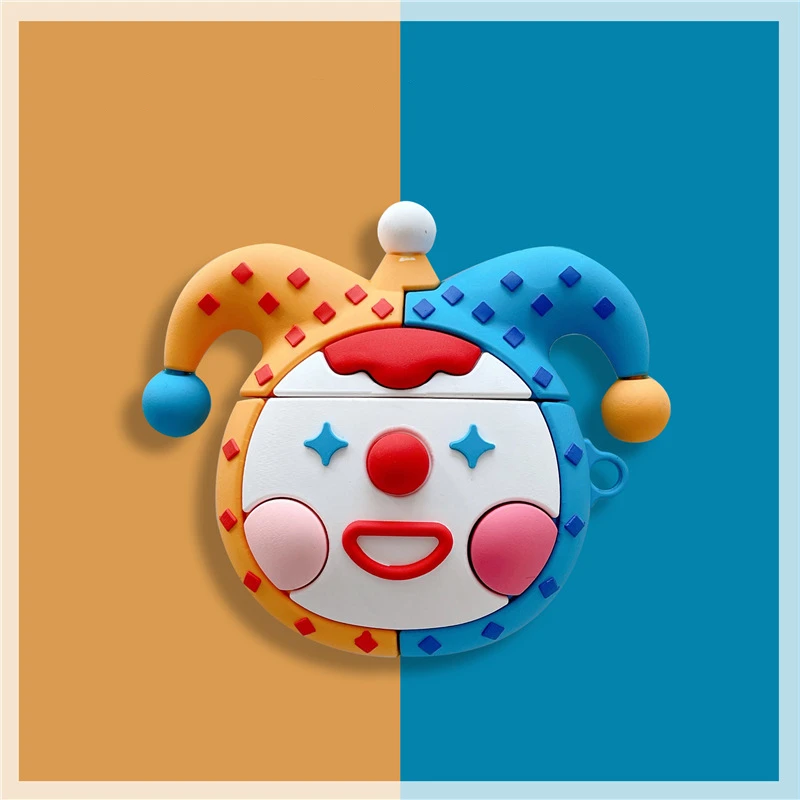 

Защитный чехол для Apple AirPods Pro, силиконовый мягкий чехол с 3d-изображением клоуна цирка, Bluetooth-гарнитуры, 3 чехла для Airpods 2/1 Pro