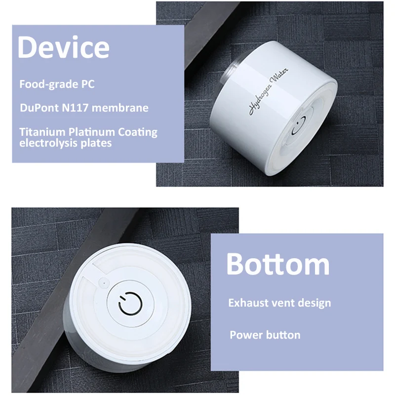 Новый портативный генератор водородной воды SPE Электролизный ионизатор