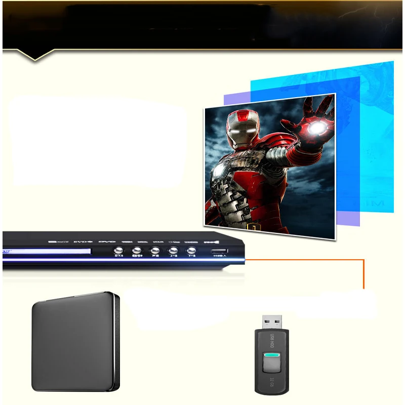KYYSLB 220V 11W 19W ST 668 DVD VCD плеер для детей 2 0 5 1 HD HDMI полная область декодирования