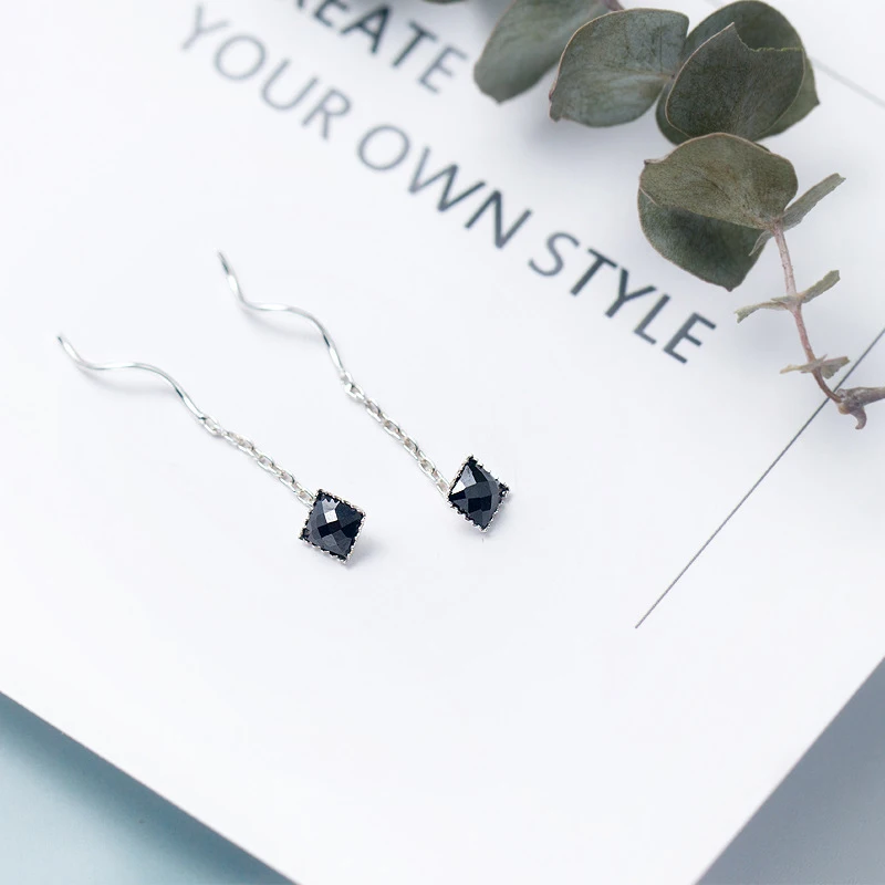 Colusiwei стильный квадратный натуральный агат ювелирные изделия длинные висячие