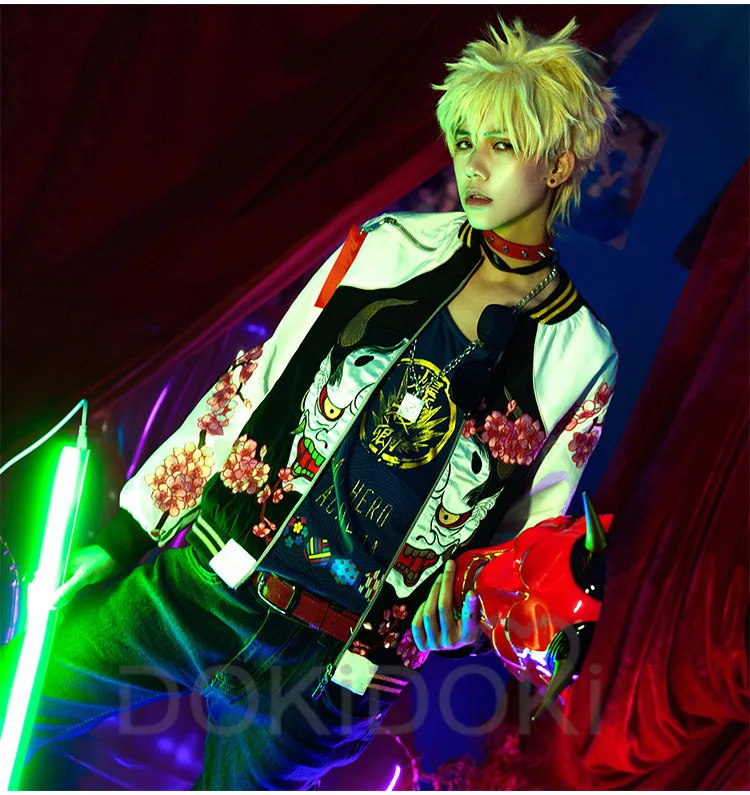 DokiDoki Аниме Косплей Boku No Hero Academy/My Hero Academy Косплей Костюм Doujn Katsuki Bakugou костюм для мужчин Хэллоуин