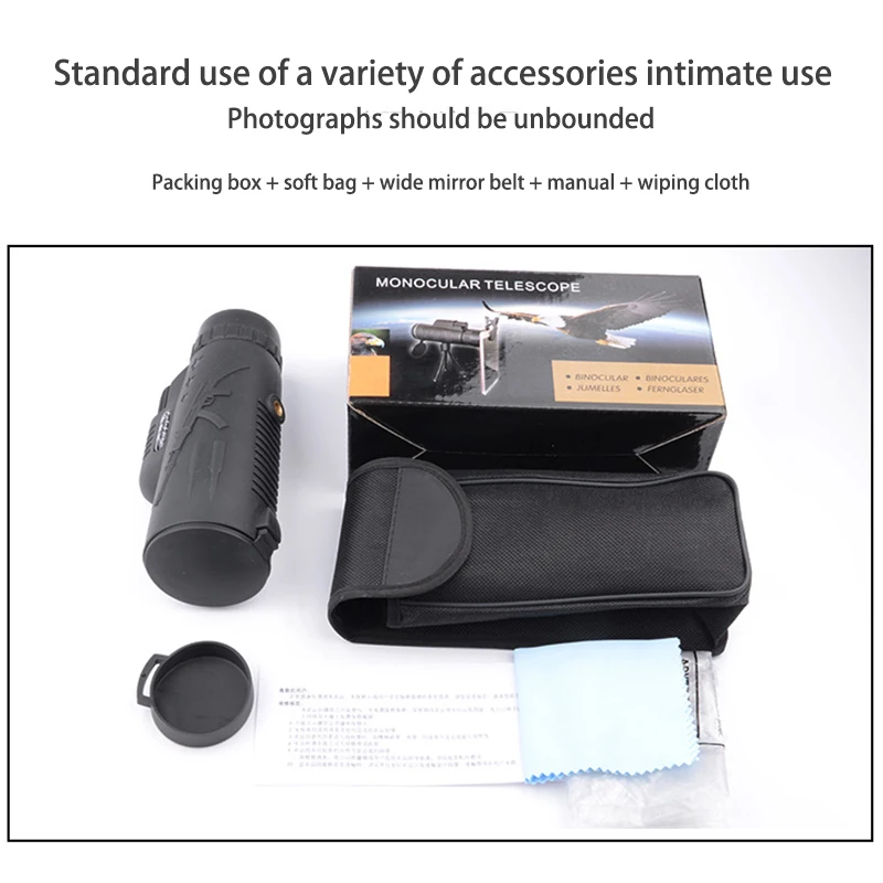 Монокуляр 40X60 мощный бинокулярный зум отличный ручной телескоп ночное видение