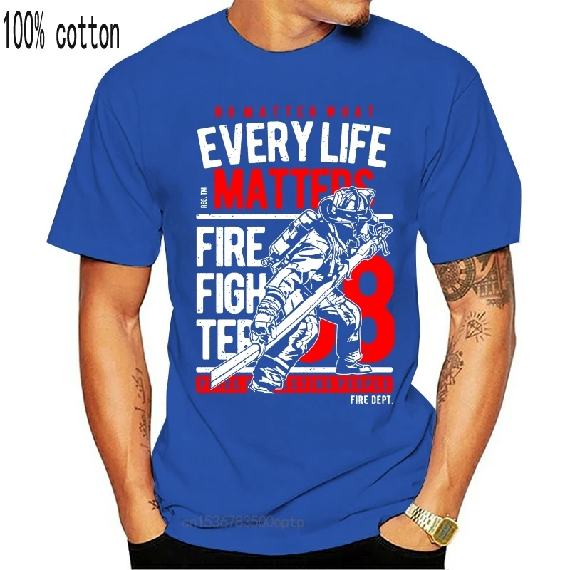 Пожарного футболки Футболка мужская каждый быта пожарный подарок классный топ О
