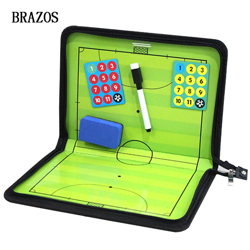 Магнитная тактическая доска на молнии для футбола, тактическая доска для футбола, игры в футзальный мяч, портативная футбольная тренерская тренировочная доска для футбола
