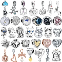 fashion cute animal owl plane seashell pendant suitable for original pandora charm bracelet necklace lady diy jewelry gifts