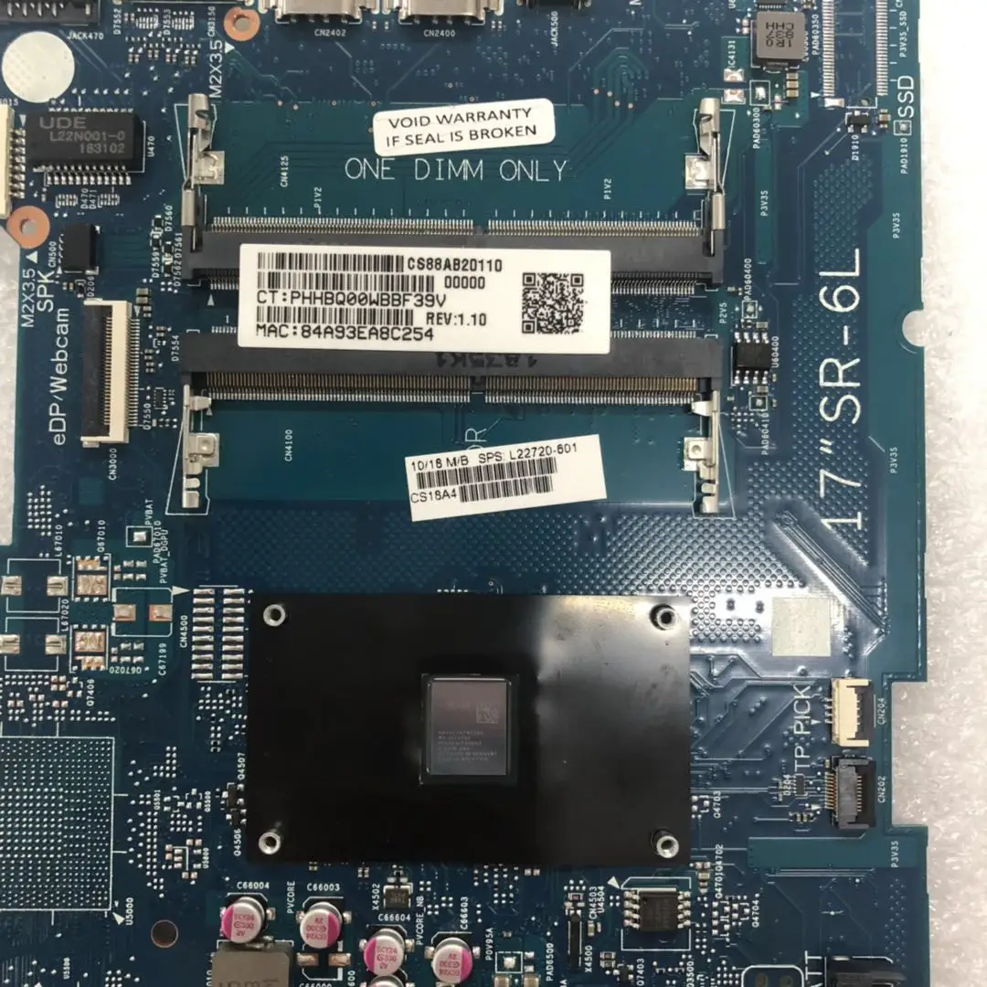 Günstig L22720-601 Para Hp 17-ca 17z-ca Placa-mãe Mainboard Computador Portátil Cpu: 9425 6050a2985501 DUMBLED0-6050A2985501-MB-A02 (a2)