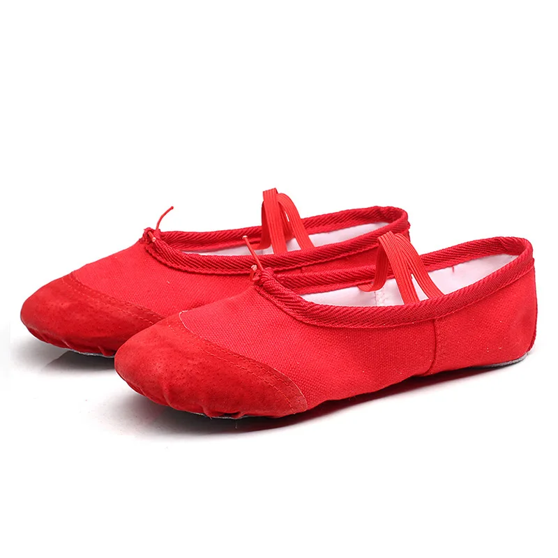 Adult Dance Shoes Soft Bottom Children Ballet Practice Yoga Gymnastics Canvas Flat |