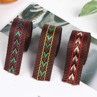 5 yardslot ethnic arrow embroidery jacquard ribbon for diy clothing bags decoration trims curtain home textile accessories