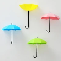 3pcs creative umbrella shaped key hanger rack home decorative holder wall hooks for kitchen fridge sticker accessories gadget