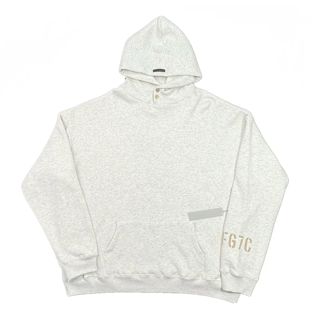 

Зимняя черная/кремово-фиолетовая толстовка с логотипом ворсинки, флисовый пуловер оверсайз реглан, лучшая версия, уличная одежда Kanye