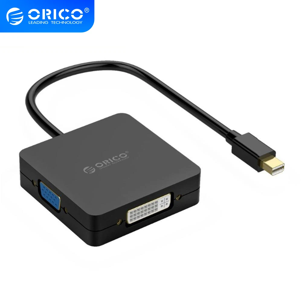 Мини адаптер ORICO 3 в 1 с DP на HDMI VGA DVI переходник типа папа мама 1080p для PS3 PS4 Xbox 360 пк