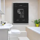 Винтажная туалетная бумага рулон патент ванная комната настенная Картина на холсте технология постеры фото рамка настенные принты домашний декор