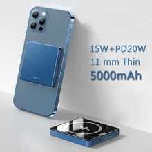 10000mAh mini Magnetic Wireless 15W Fast Charging Power Bank Charger For iphone 12 13 powerbank Phone External auxiliary battery