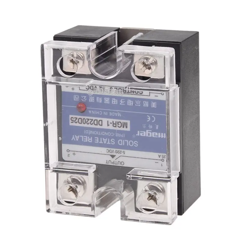 Однофазное твердотельное реле постоянного тока SSR 25A 3 32V 5 220V w прозрачная