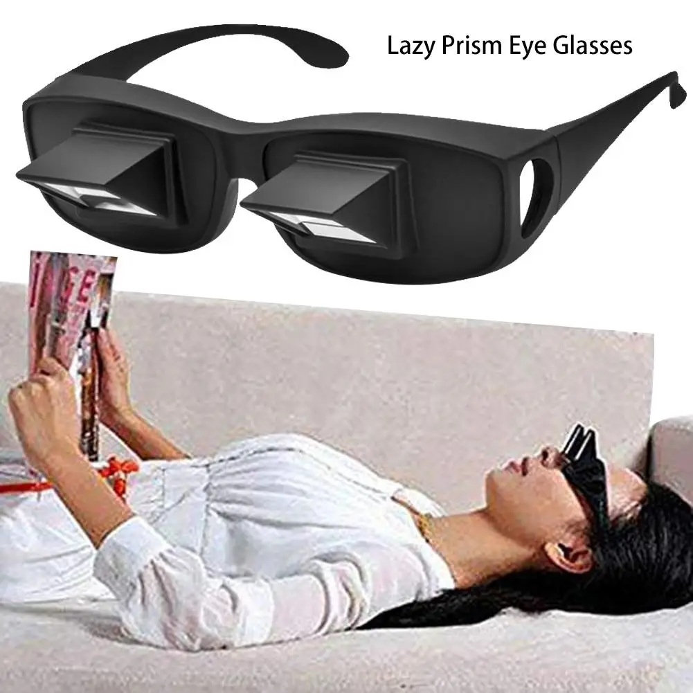 Lazy Periscope Horizontal Reading Black TV Sit View Glasses On Bed Lie Down Prism Spectacles S M L | Инструменты
