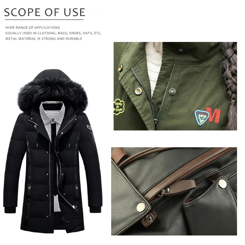 15 мм металлические застежки пуговицы кошелек заклепки куртка одежда джинсы