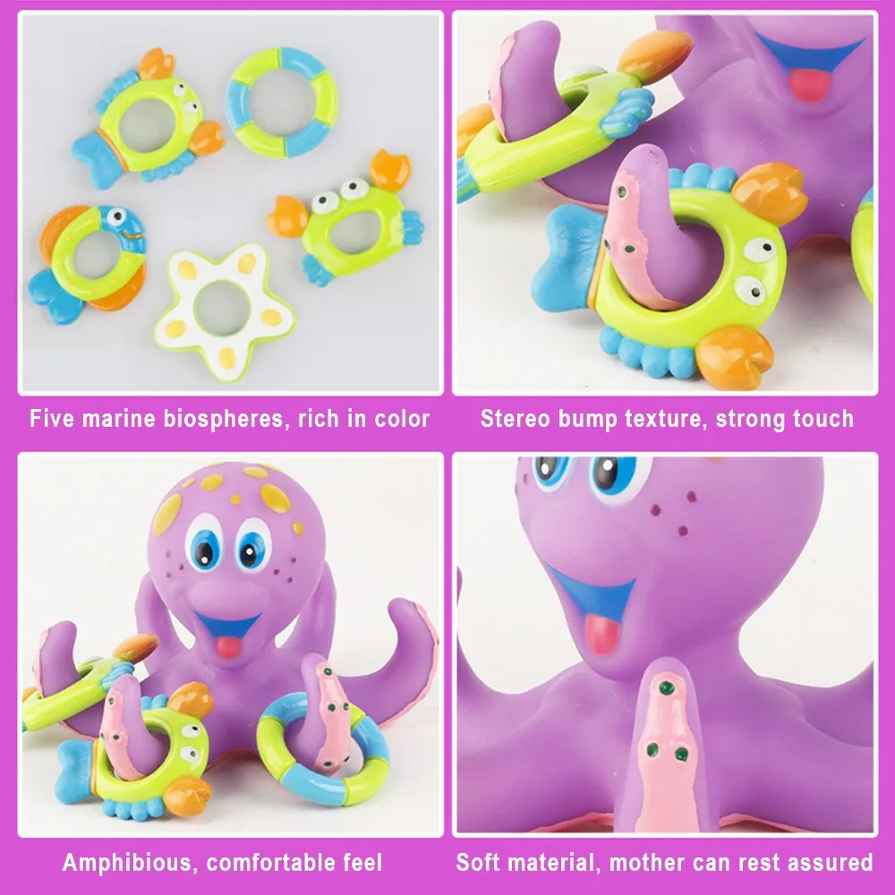 1 шт. Осьминог игрушка для ванны смешная плавающая вода игрушки Ванна купания