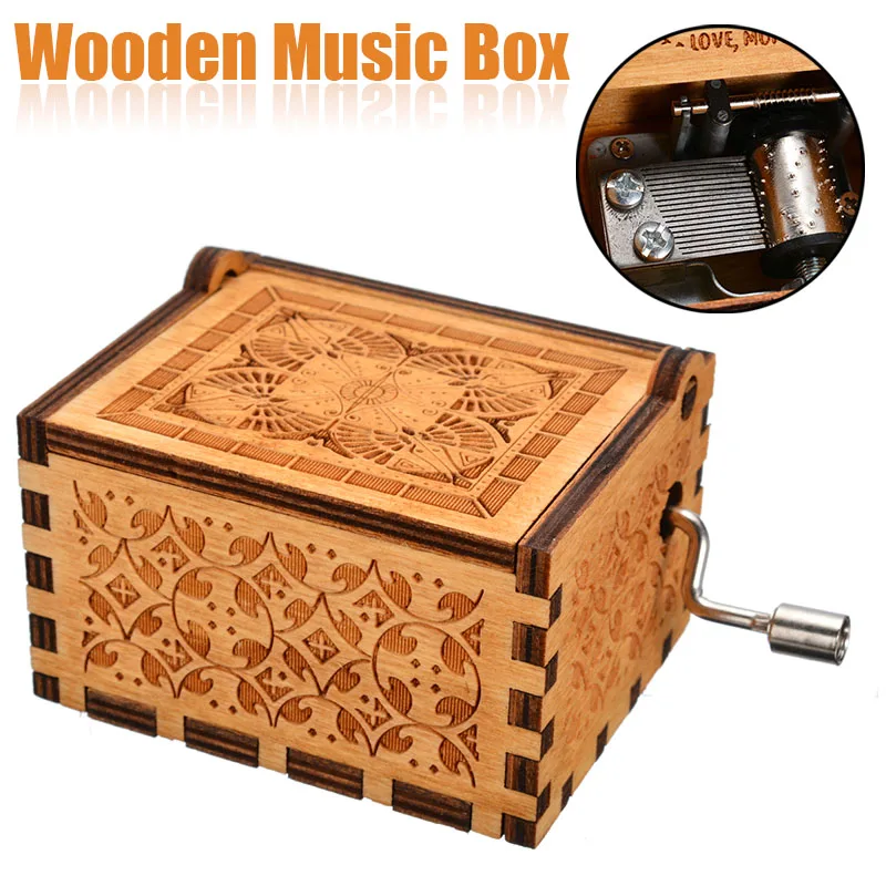 1 шт. Деревянная Классическая Музыкальная Коробка Подарочная шкатулка под