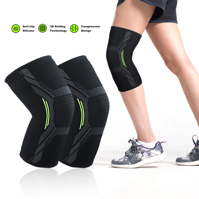 

1PC Sports Kneepad Men Pressurized Elastic Knee Pads Support Fitness Gear Basketball Volleyball Brace Protector Elbow
