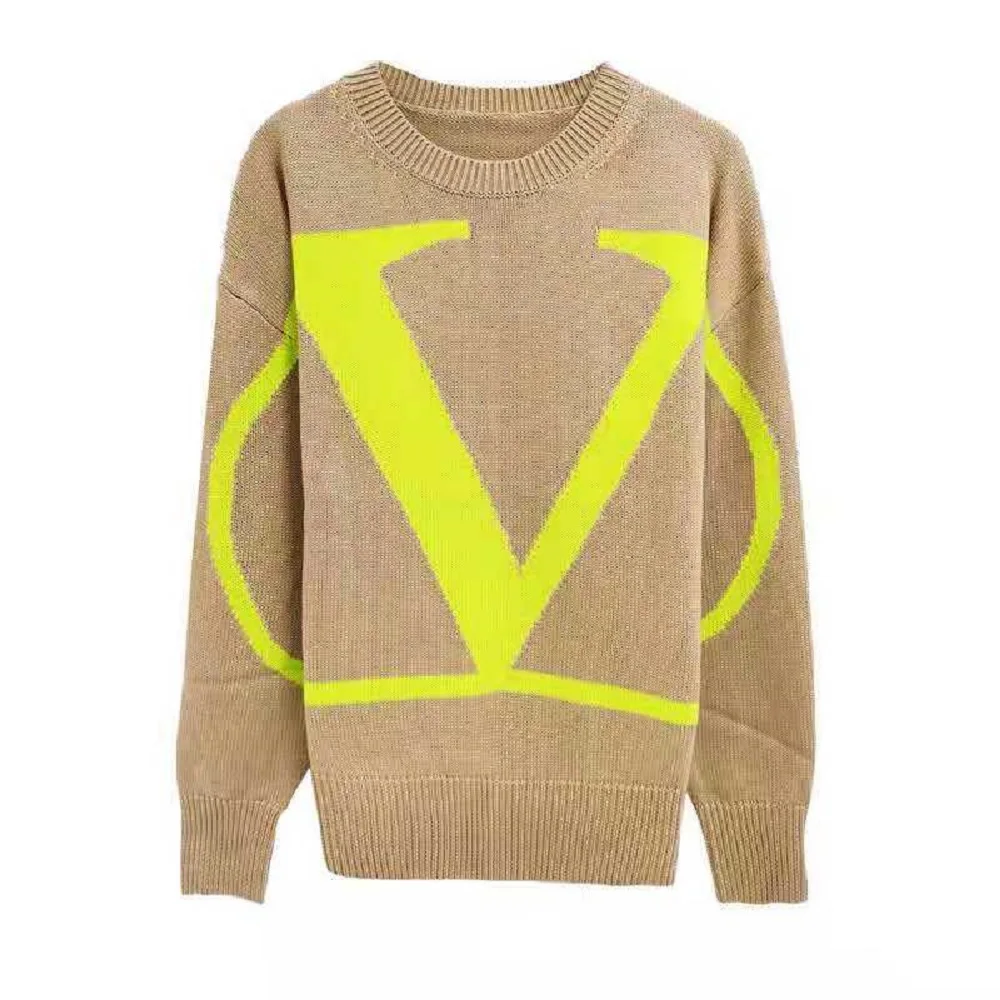 

Autumn And Winter Mid Length Plus Size Sweater Women 2021 New Hong Kong Style Lazy Loose Contrast Letter Pullover Top Trend