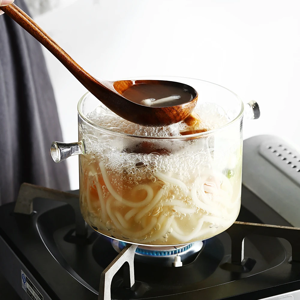 Стеклянный высокотемпературный чайник домашняя кухонная посуда бинауральный суповый горшок электрическая керамическая плита чайник для кипячения