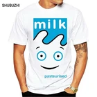 Лимитированный виниловый постер размытого молока кофе и ТВ, белая футболка, размер S-5XLsummer, горячая Распродажа, новая футболка с принтом, Мужская футболка, Топ