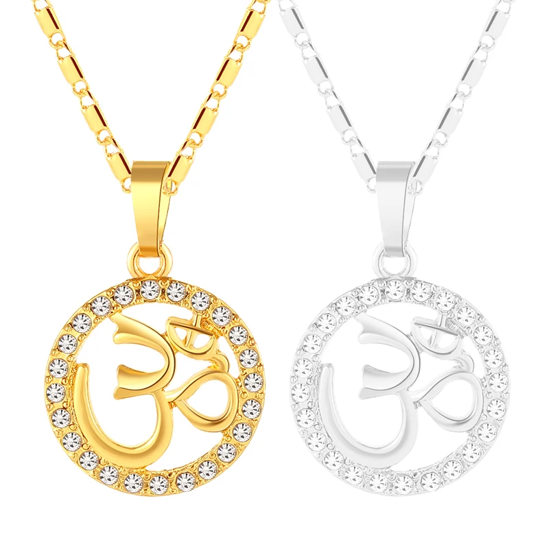 Колье с подвеской серебряного/золотого цвета индуизм Йога индийская уличная