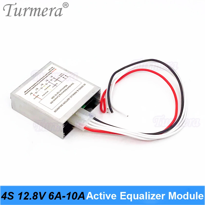 Turmera 4S 12.8V 6A 10A  Active Equalizer Module for 3.2V 280Ah 310Ah Lifepo4 Battery and 3.7V 18650 Lithium Batteries  Pack Use