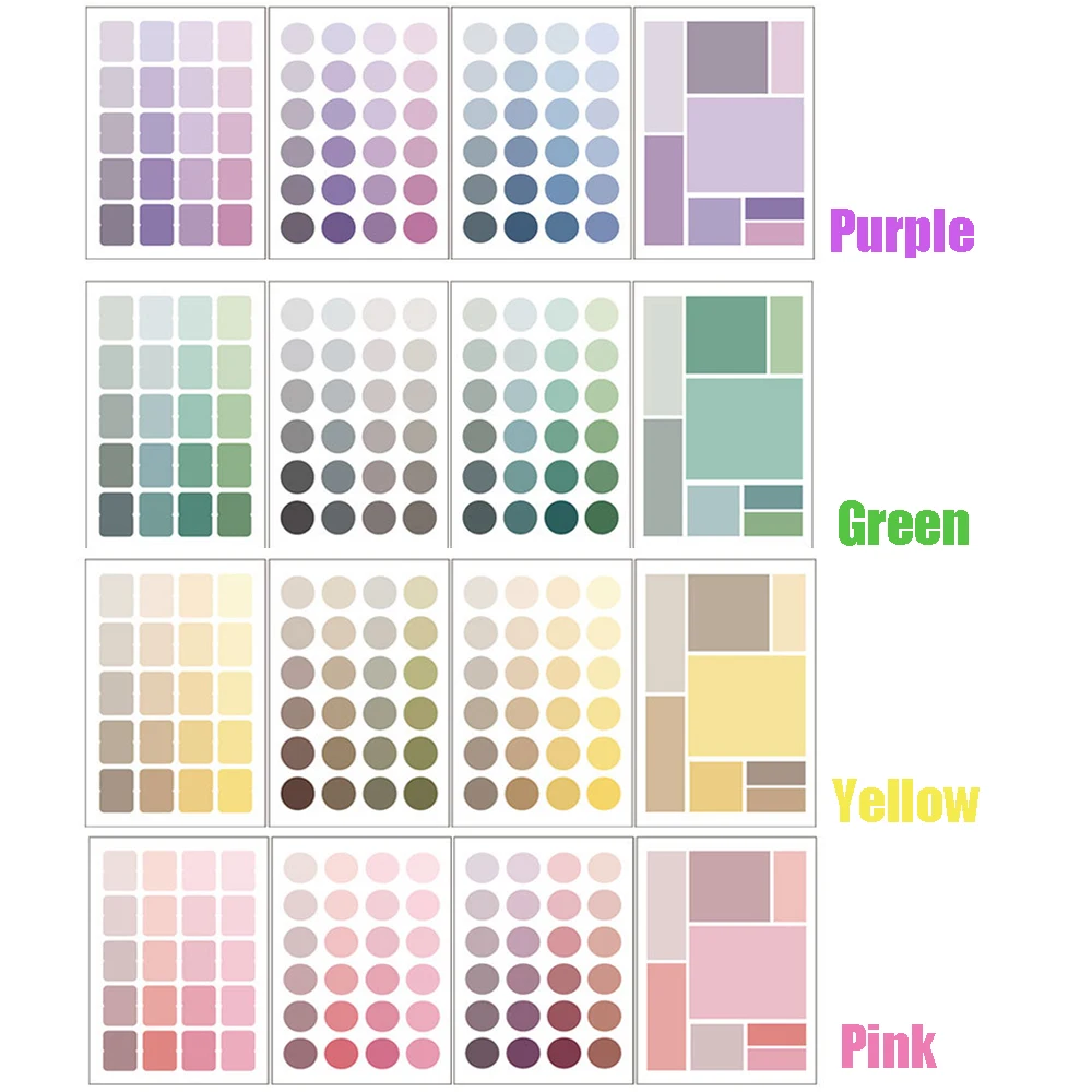 4 листа/набор наклейки этикетки для скрапбукинга|Канцелярские наклейки| |