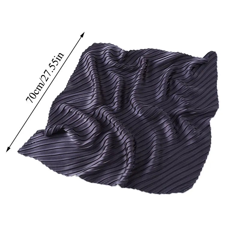 Элегантный женский Шелковый плиссированный шарф Женский повязка для волос