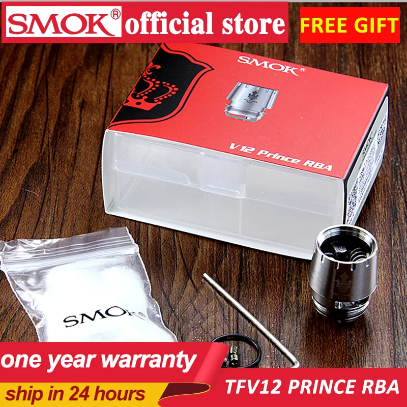 SMOK TFV12 Prince RBA с сопротивлением 0.25ohm для TFV12 Prince Tank Atomizer RBA coil head стеклянная трубка