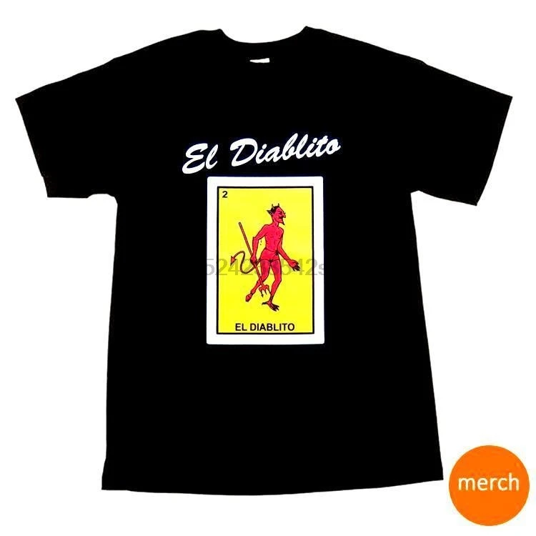 El Diablito Loteria футболка Дьявол черный костюм на Хэллоуин День мертвых Мексика| |