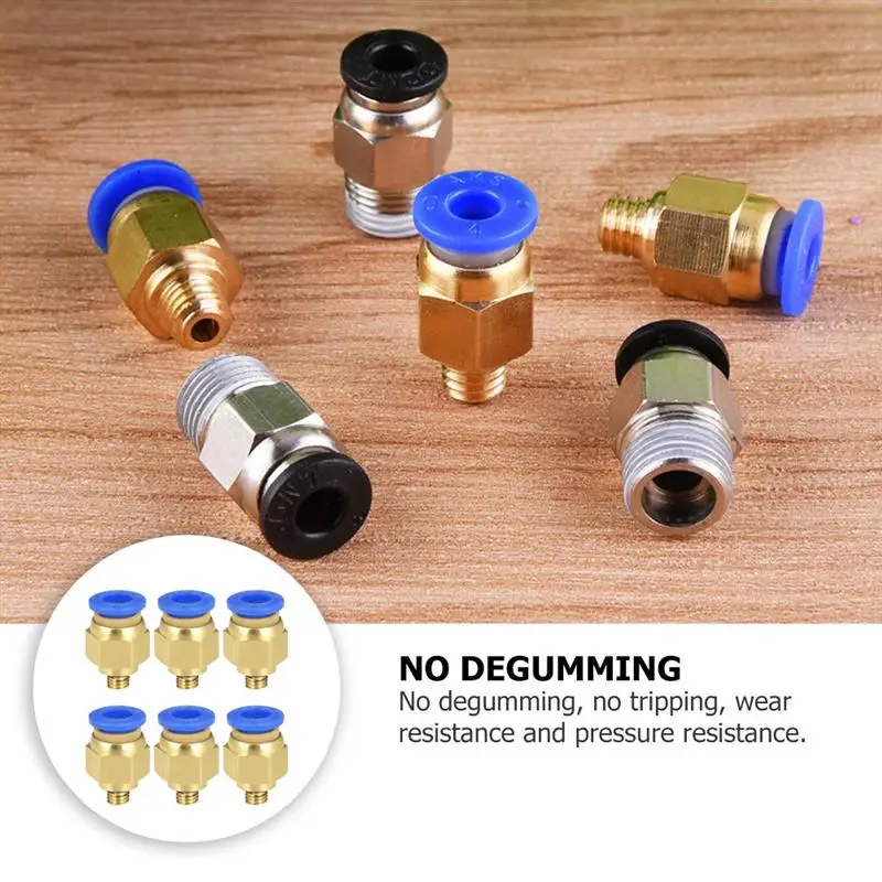 

10pcs 3D Printer Pneumatic Fitting Push to Connect Air Straight Quick Fitting