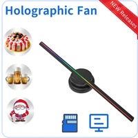 high 3d holographic fan advertising machine suspended dynamic projection naked eye three dimensional led rotating display