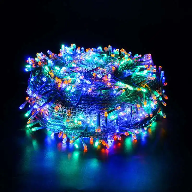 Multi Color 10 м 20 м 30 м 50 м 100 м гирлянда светодиодная Водонепроницаемая сказочная лампа Праздничная патио Рождественская вечеринка Свадебный декор AC 220 В/110 В Наружный свет - Испускаемый цвет: Multi Color