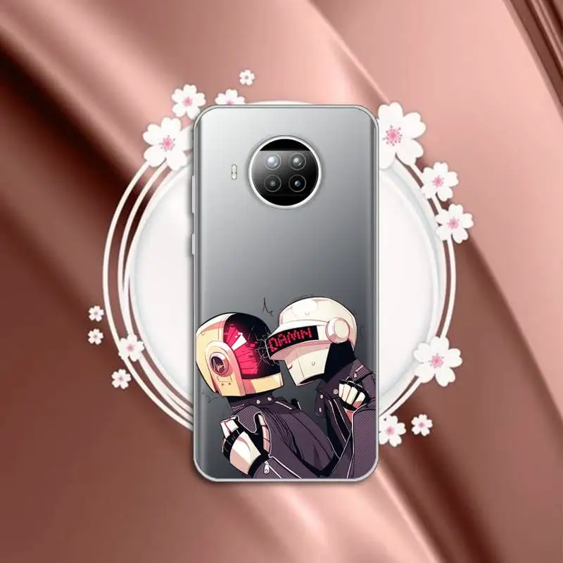 

rock music Daft Punk Helmet Phone Case Transparent for Xiaomi mi Redmi note 10 t 8 9 pro lite 11 Samsung S 8 9 10 20 plus ultra