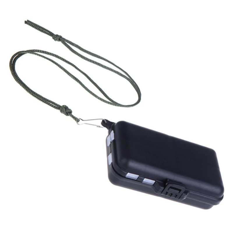 

1Pcs Utility Black Fishing Tackle Box with Air Multi-Function Portable Fishing Tackle Box 20X17X5cm Fishing Lure Box