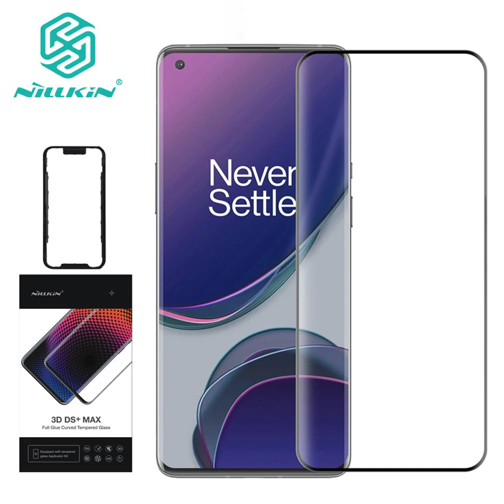 Nillkin-Protector de pantalla de vidrio templado para OnePlus 9 Pro, pel&iacute;cula de vidrio HD, 3D, DS + Max, borde redondo, para One Plus 9 Pro-0