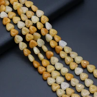 20pcs natural yellow jades stone beads for making diy jewelry women necklace bracelet earrings accessories gift size 10x10x5mm