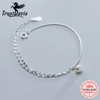 Браслет женский двойной из серебра 925 пробы с жемчугом