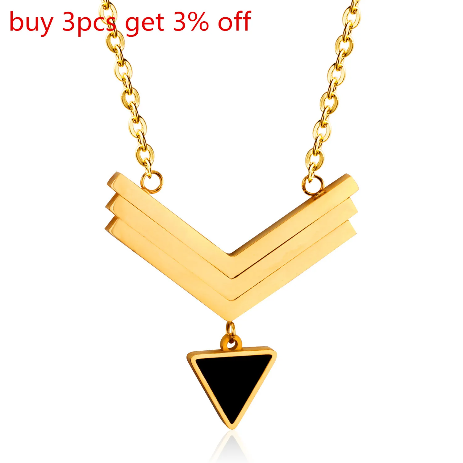 LUXUSTEEL массивные ювелирные изделия треугольные подвески ожерелья из нержавеющей