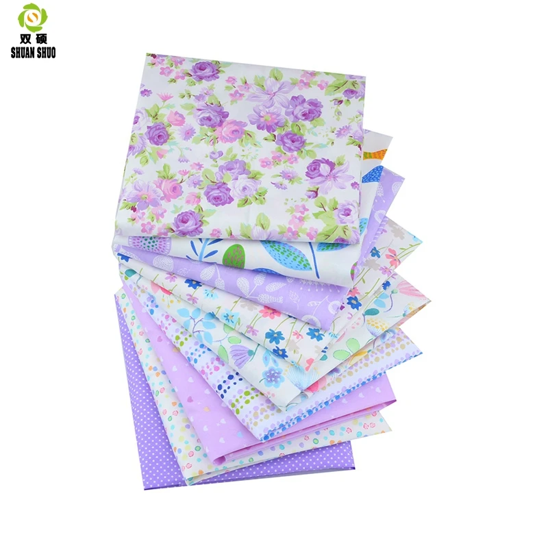 Фиолетовая Лоскутная Ткань Shuanshuo хлопковая ткань пэтчворк швейная кукольная